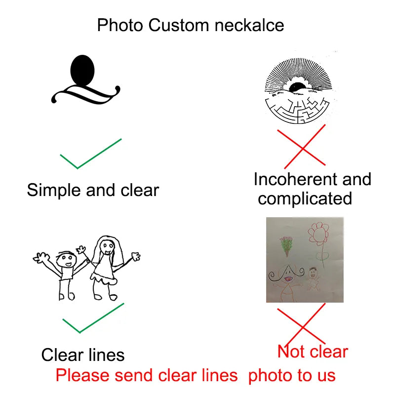 Customized Children's Drawing Necklace Kid's Art Personalized Draw Bracelet Key chain Custom Design Name LOGO Pendant Gift DailyAlertDeals