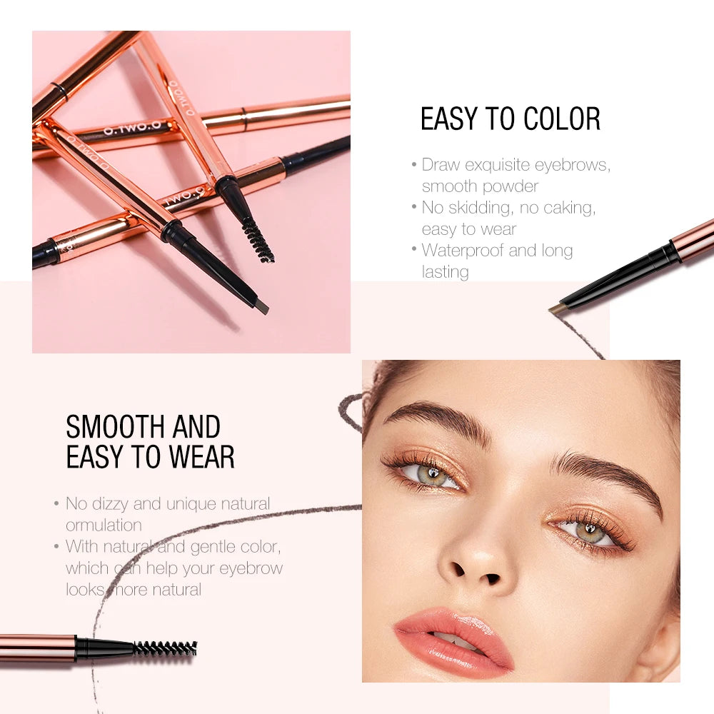 O.TWO.O Ultra Fine Triangle Eyebrow Pencil Precise Brow Definer Long Lasting Waterproof Blonde Brown Eye Brow Makeup 6 Colors DailyAlertDeals