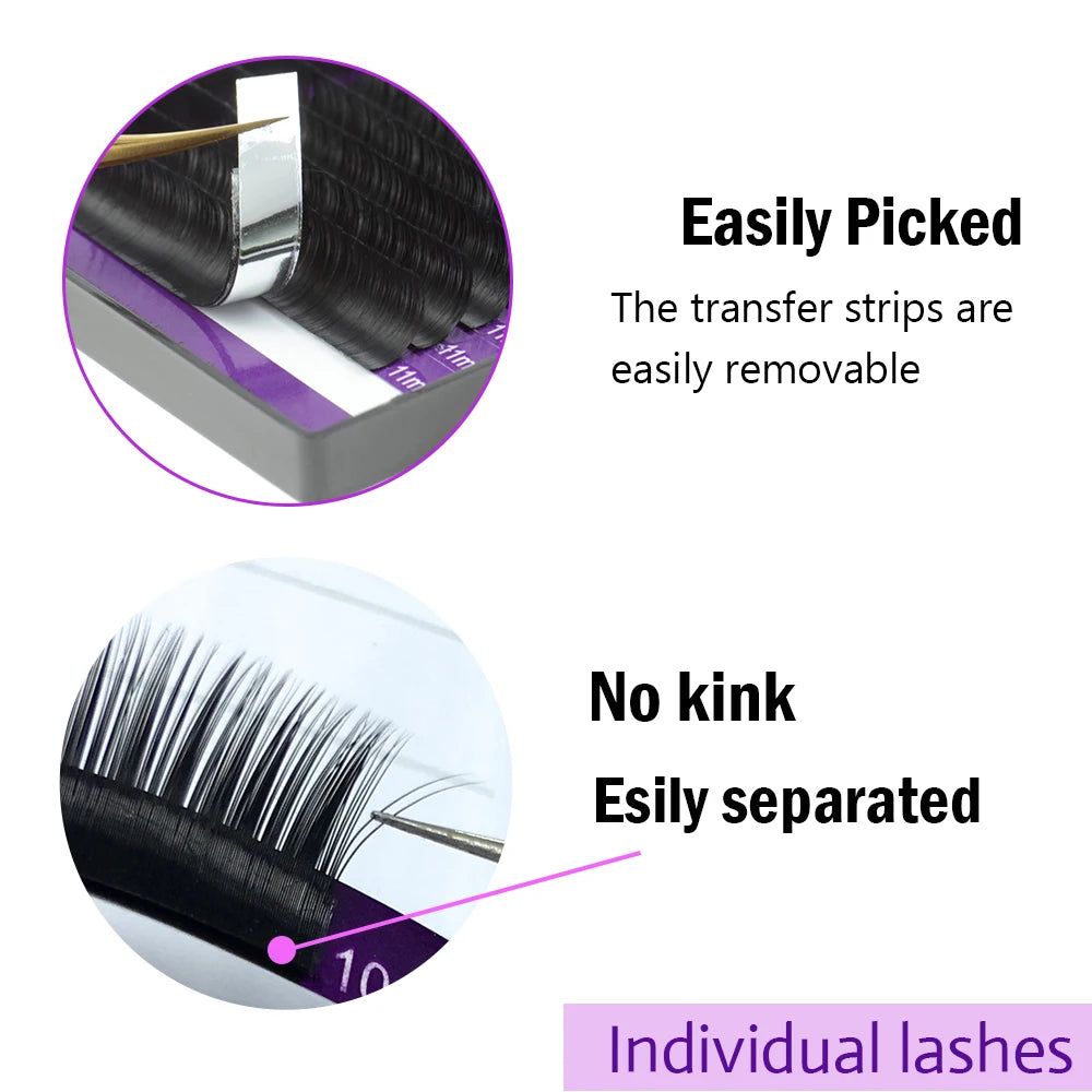 NAGARAKU All Size 6 Cases C D CC DD Curl Faux Mink Eyelashes Extension Individual Eyelashes Artificial Fake False Eyelashes DailyAlertDeals