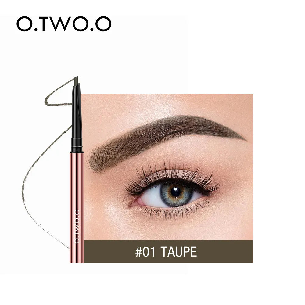 O.TWO.O Ultra Fine Triangle Eyebrow Pencil Precise Brow Definer Long Lasting Waterproof Blonde Brown Eye Brow Makeup 6 Colors DailyAlertDeals 01 Taupe China