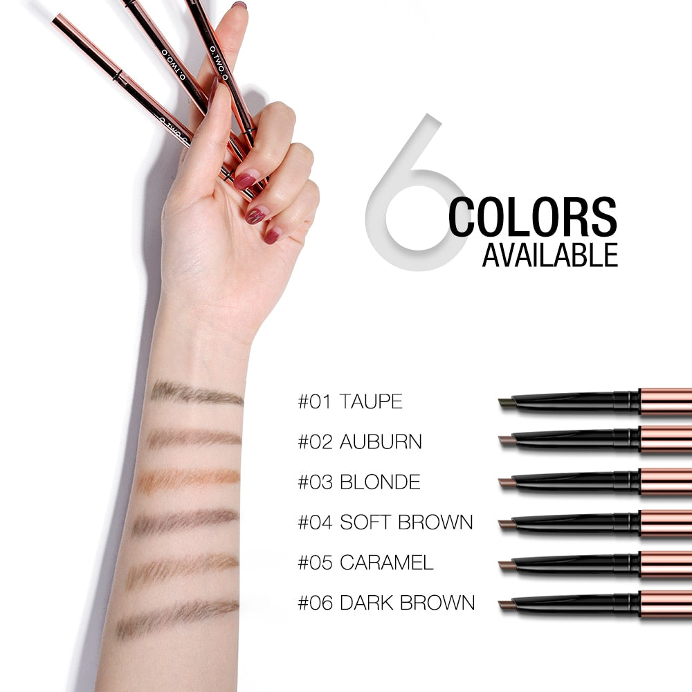 O.TWO.O Ultra Fine Triangle Eyebrow Pencil Precise Brow Definer Long Lasting Waterproof Blonde Brown Eye Brow Makeup 6 Colors 0 DailyAlertDeals