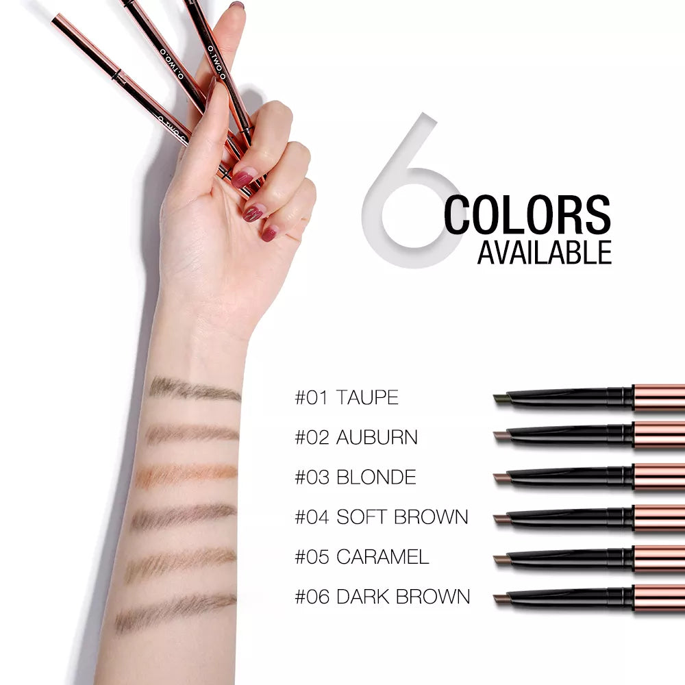 O.TWO.O Ultra Fine Triangle Eyebrow Pencil Precise Brow Definer Long Lasting Waterproof Blonde Brown Eye Brow Makeup 6 Colors DailyAlertDeals