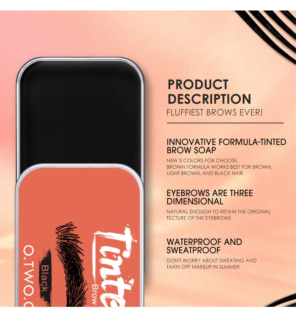 O.TWO.O Eyebrow Gel Wax Brow Soap 4 Color Tint Eyebrow Enhancer Natural Makeup Soap Brow Sculpt Lift Make-up for Women 0 DailyAlertDeals