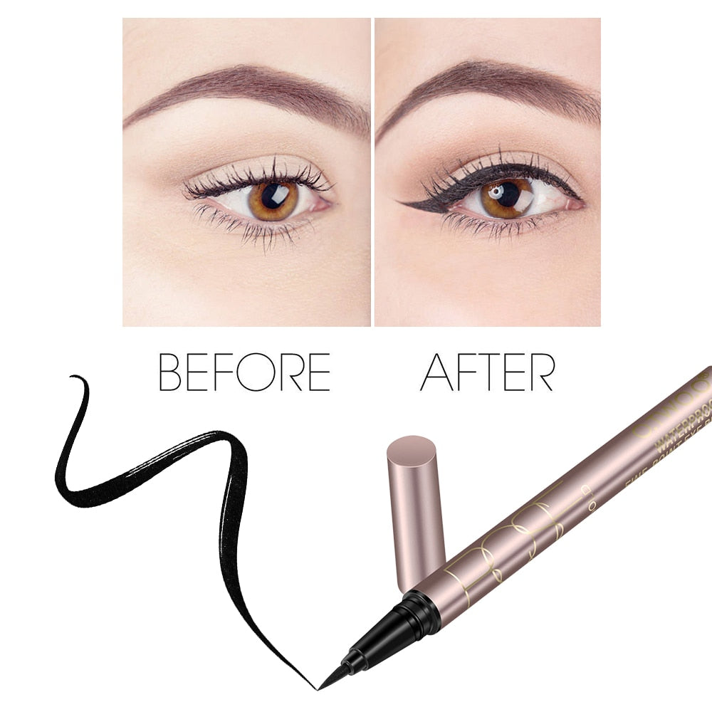 O.TWO.O Black Liquid Eyeliner Eye Make Up Super Waterproof Long Lasting Eye Liner Easy to Wear Eyes Makeup Cosmetics Tools 0 DailyAlertDeals