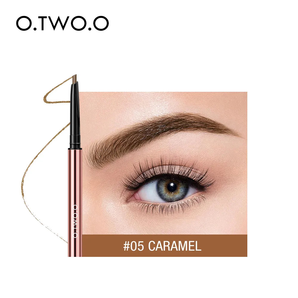 O.TWO.O Ultra Fine Triangle Eyebrow Pencil Precise Brow Definer Long Lasting Waterproof Blonde Brown Eye Brow Makeup 6 Colors DailyAlertDeals 05 Caramel China