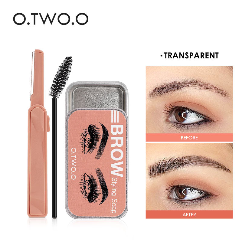 O.TWO.O Eyebrow Gel Wax Brow Soap 4 Color Tint Eyebrow Enhancer Natural Makeup Soap Brow Sculpt Lift Make-up for Women 0 DailyAlertDeals Transparent China
