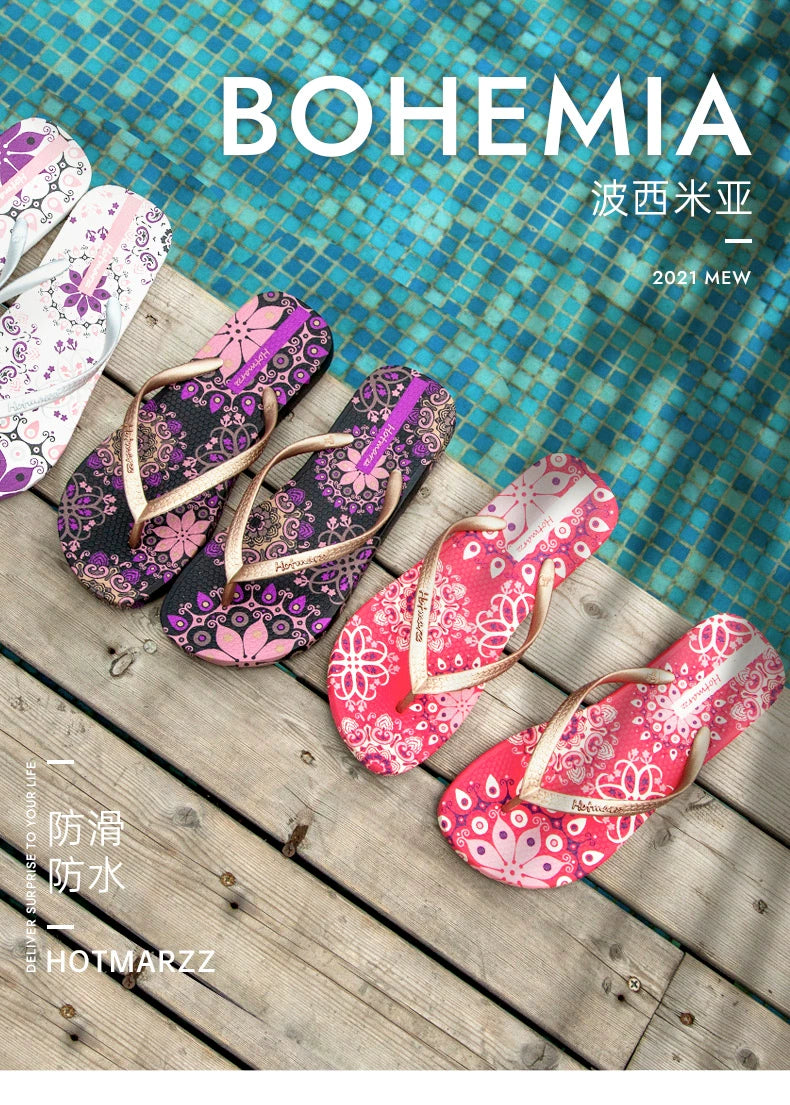 Internet Celebrity Ins Trendy Splint Seaside Large-Size Flip-Flops DailyAlertDeals