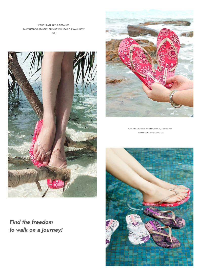 Internet Celebrity Ins Trendy Splint Seaside Large-Size Flip-Flops DailyAlertDeals