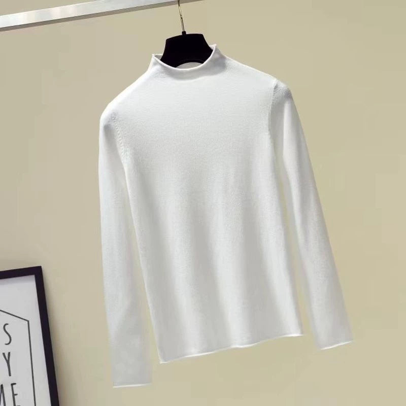 Autumn and Winter Three-Dimensional Knitted Long Sleeve Sweater Student Christmas  DailyAlertDeals S White inside