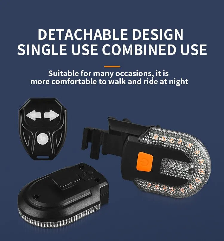 Bike Turn Signal Rear Light LED Bicycle Lamp USB Rechargeable Bike Wireless Lights Back MTB Tail Light Bike Accessories DailyAlertDeals