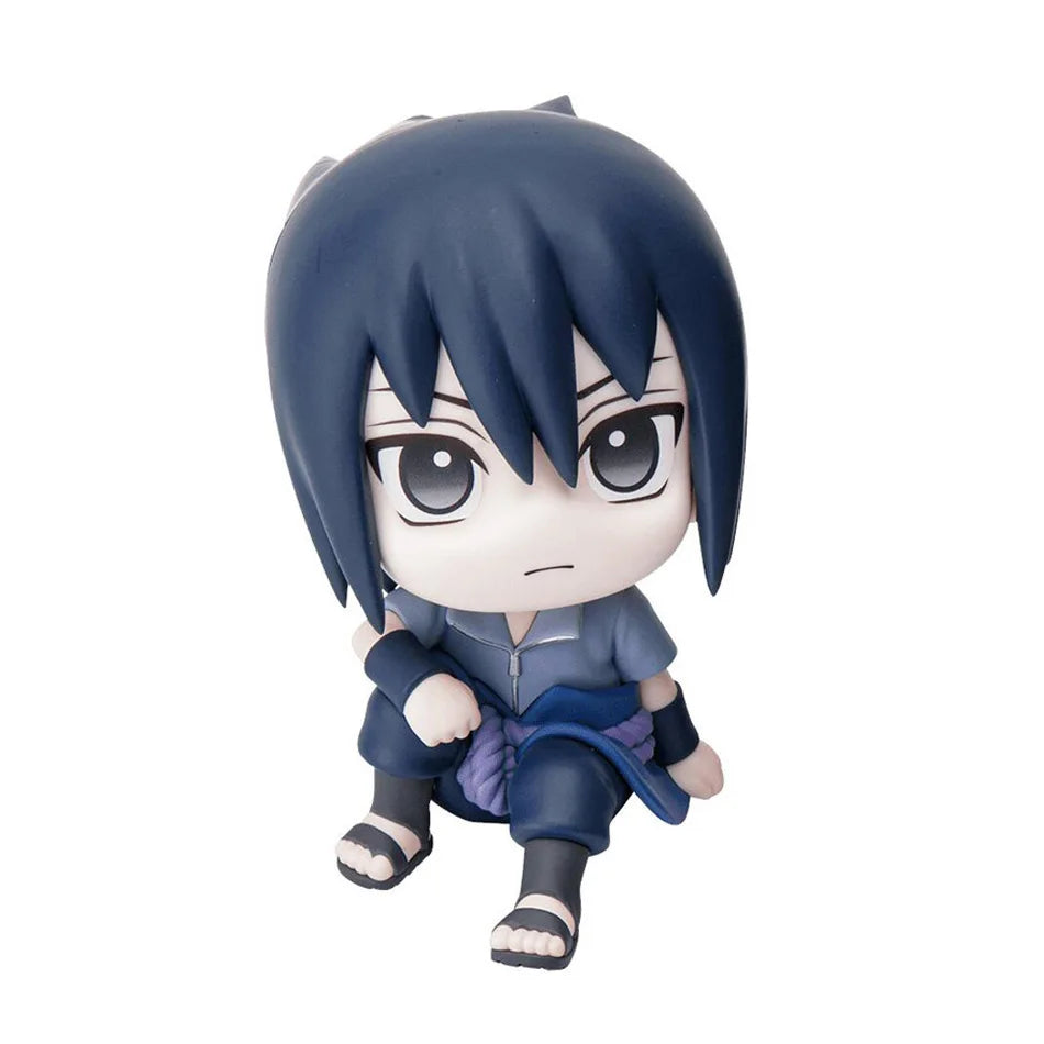 9cm Naruto Anime Figure Naruto Kakashi Action Figure Q Version Kawaii Sasuke Itachi Figurine Car Decoration Collection Model Toy  DailyAlertDeals Uchiha Sasuke