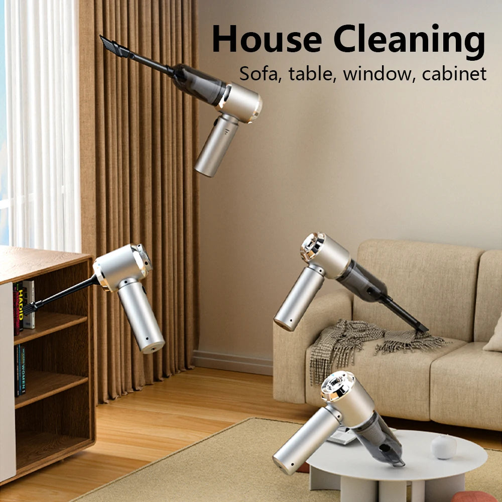 SZUK 180000PA Car Vacuum Cleaner Wireless Mini Handheld Strong Suction Cleaning Machine Portable Vacuum Cleaner for Car Home DailyAlertDeals