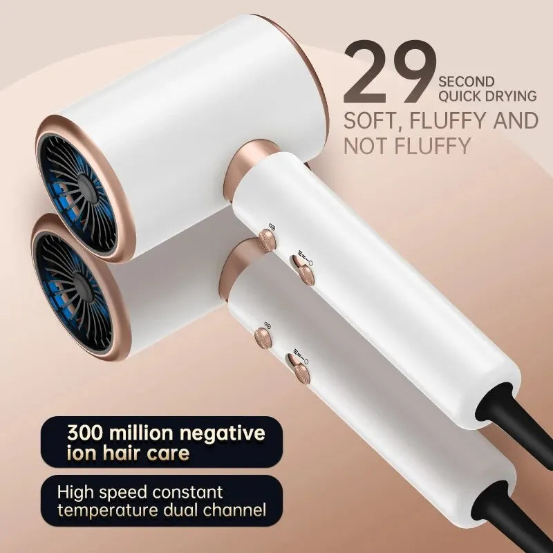 Hair Dryer, High-Speed Electric Turbine Airflow, Low Noise, Constant Temperature And Quick Drying, Suitable For Home Salons. DailyAlertDeals