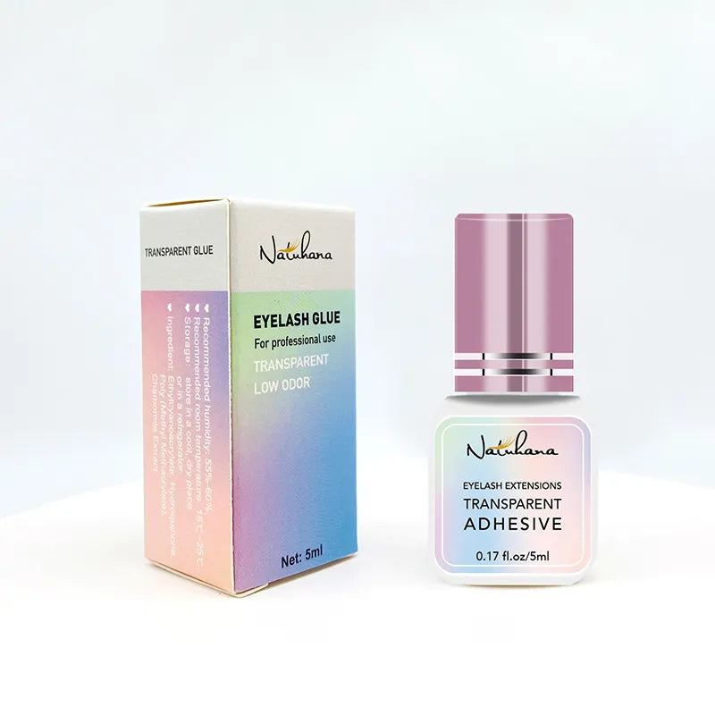 NATUHANA 5ml 1 Second Fast Drying Strong False Eye Lash Extension Glue Adhesive Retention 5-7 Weeks Low Smell Mink Eyelash Glue DailyAlertDeals