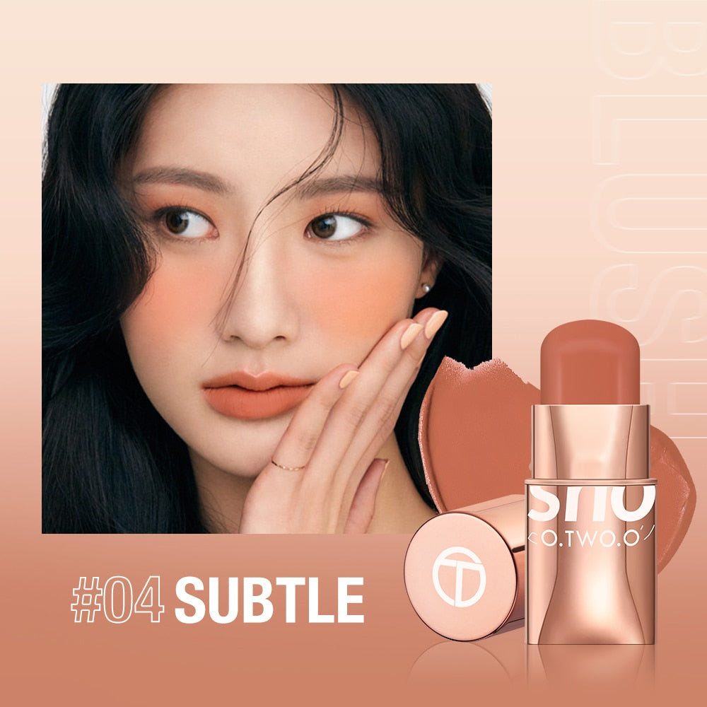 O.TWO.O Lipstick Blush Stick 3-in-1 Eyes Cheek and Lip Tint Buildable Waterproof Lightweight Cream Multi Stick Makeup for Women 0 DailyAlertDeals SUBTLE China