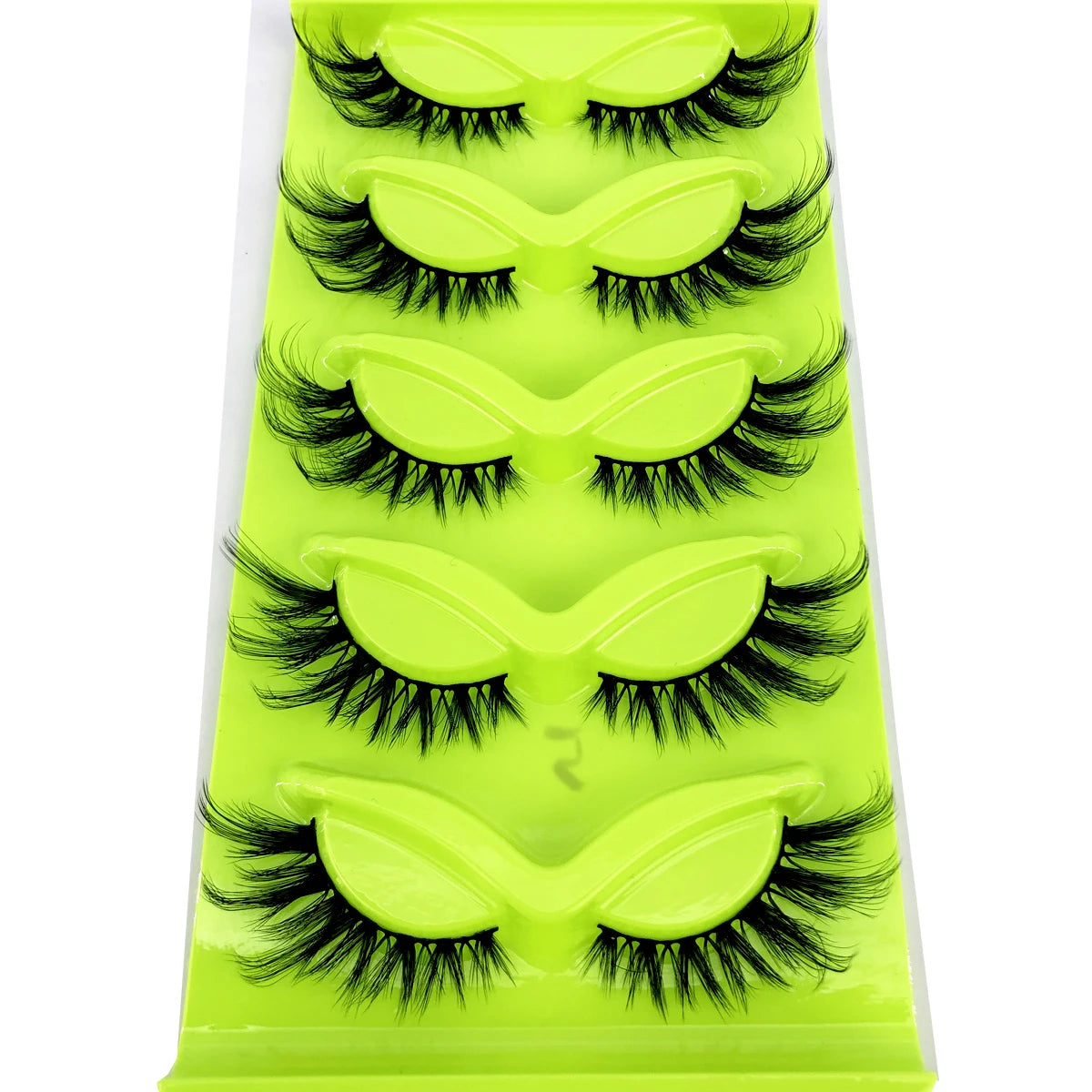 HBZGTLAD Cat eye Eyelashes 3D Natural False Lashes Fluffy Soft Cross 5 pairs Manga Lashes Wispy Natural Eyelash Extension Makeup DailyAlertDeals 5pairs-MF-5