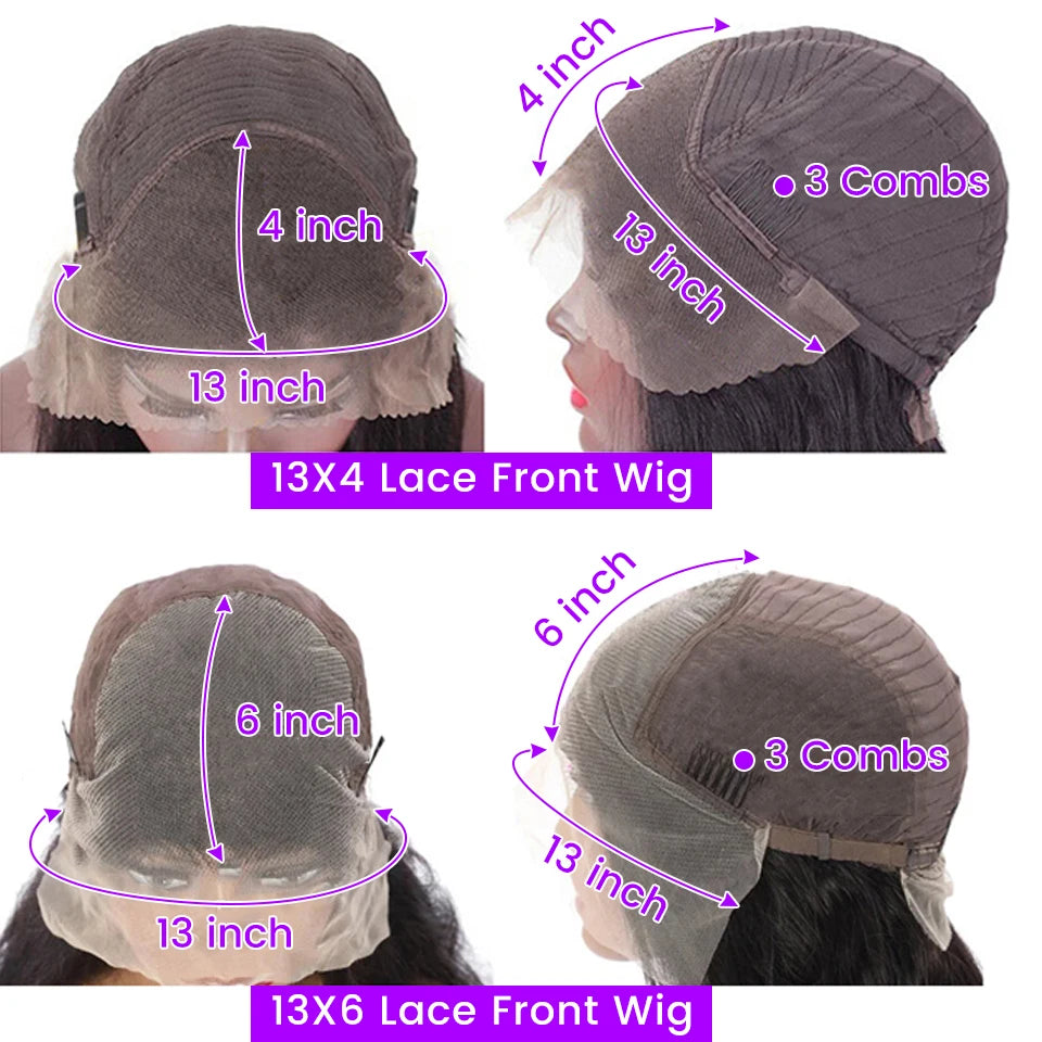 13x4 HD Transparent Lace Front Human Hair Wigs Body Wave Lace Front Wig 13x6 Lace Frontal Wig Brazilian Body Wave Human Hair Wig  DailyAlertDeals