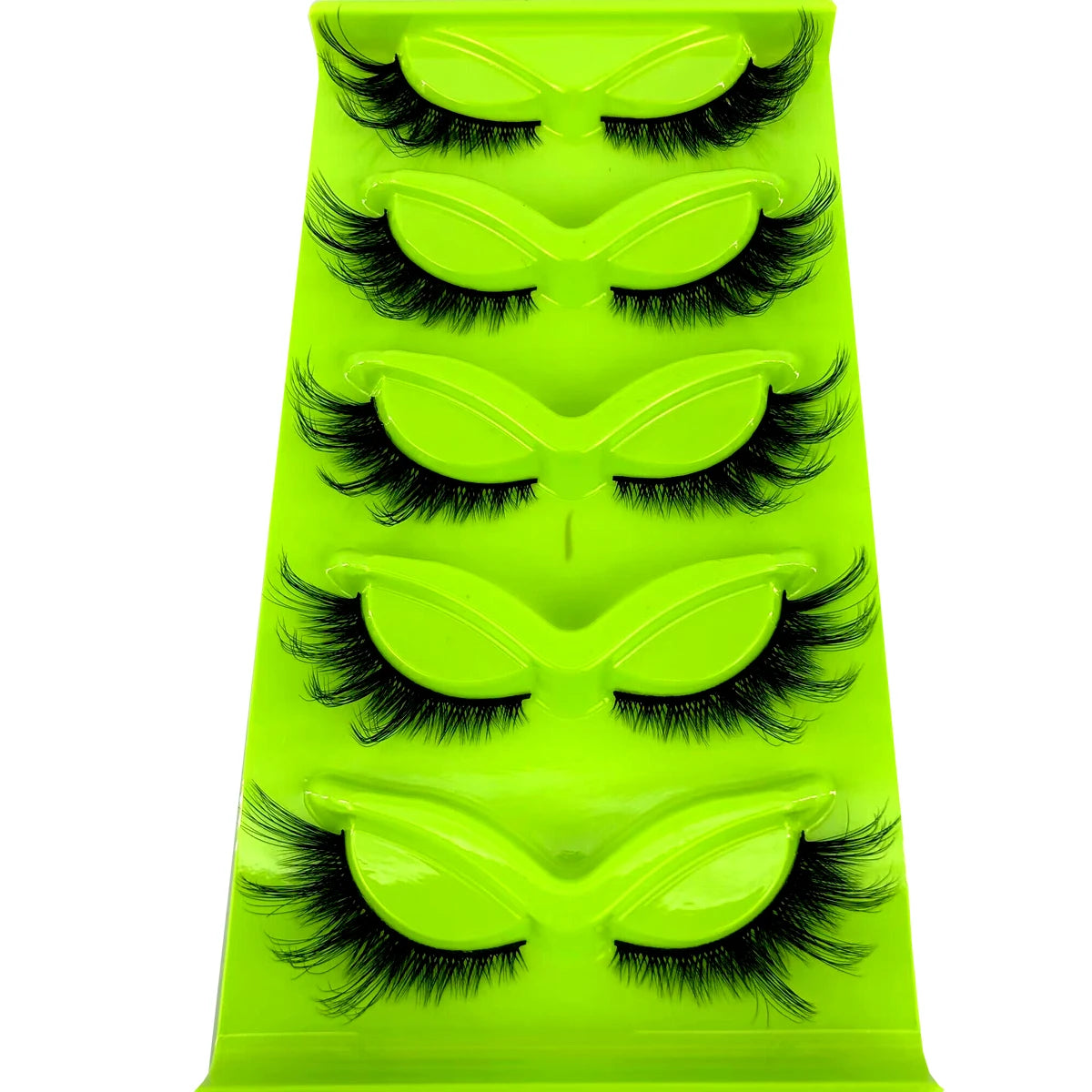 HBZGTLAD Cat eye Eyelashes 3D Natural False Lashes Fluffy Soft Cross 5 pairs Manga Lashes Wispy Natural Eyelash Extension Makeup DailyAlertDeals 5pairs-MF-1