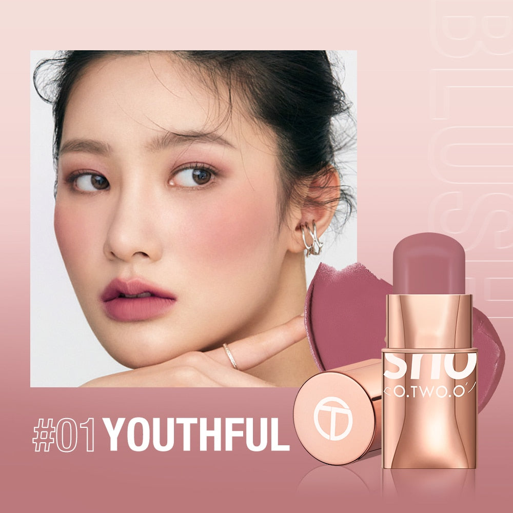 O.TWO.O Lipstick Blush Stick 3-in-1 Eyes Cheek and Lip Tint Buildable Waterproof Lightweight Cream Multi Stick Makeup for Women 0 DailyAlertDeals YOUTHFUL China