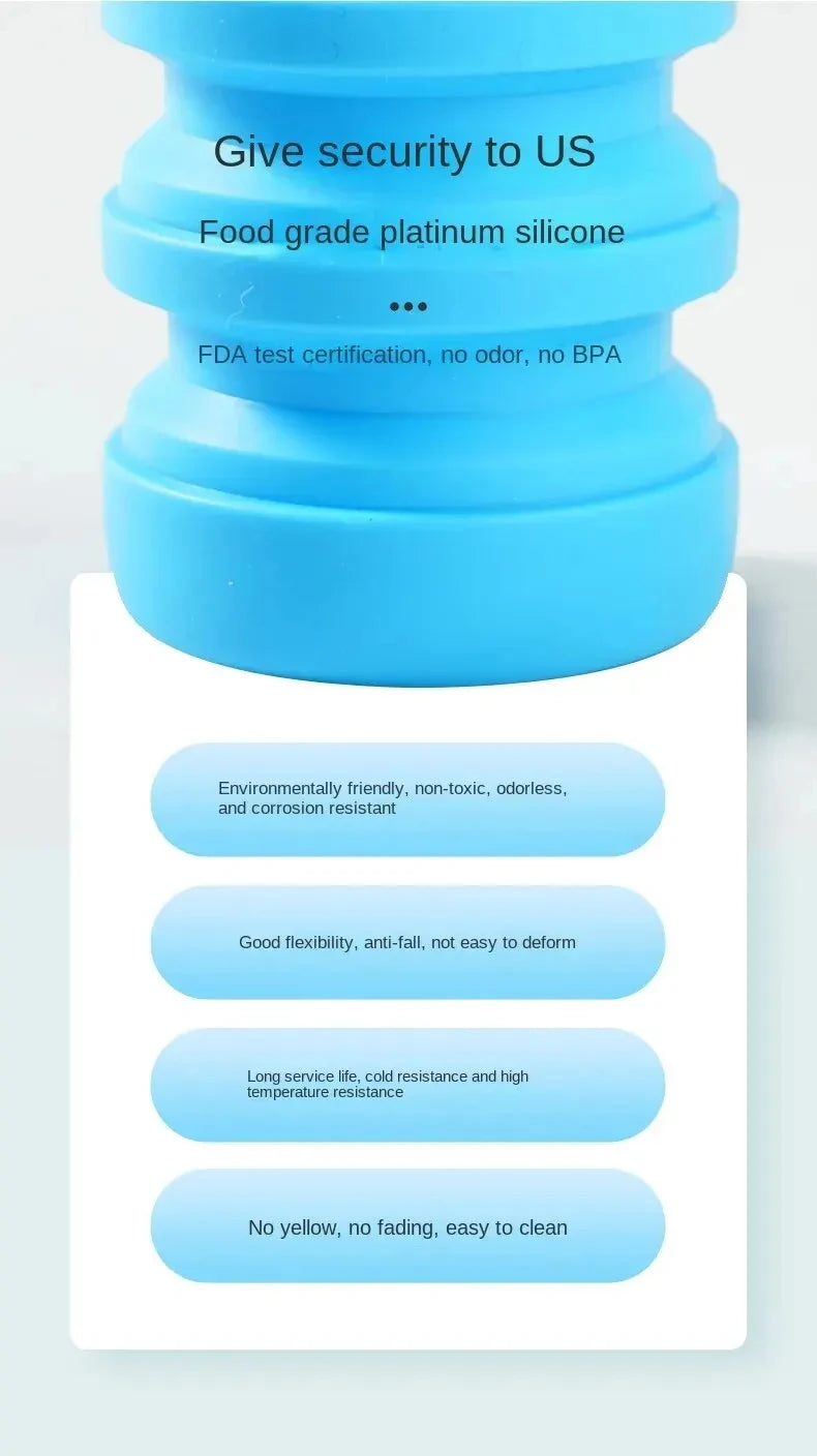 1pc Collapsible Water Bottle, Reuseable BPA Free Silicone Foldable Bottles Portable Hiking Cup For Outdoor Mountaineering Tours DailyAlertDeals