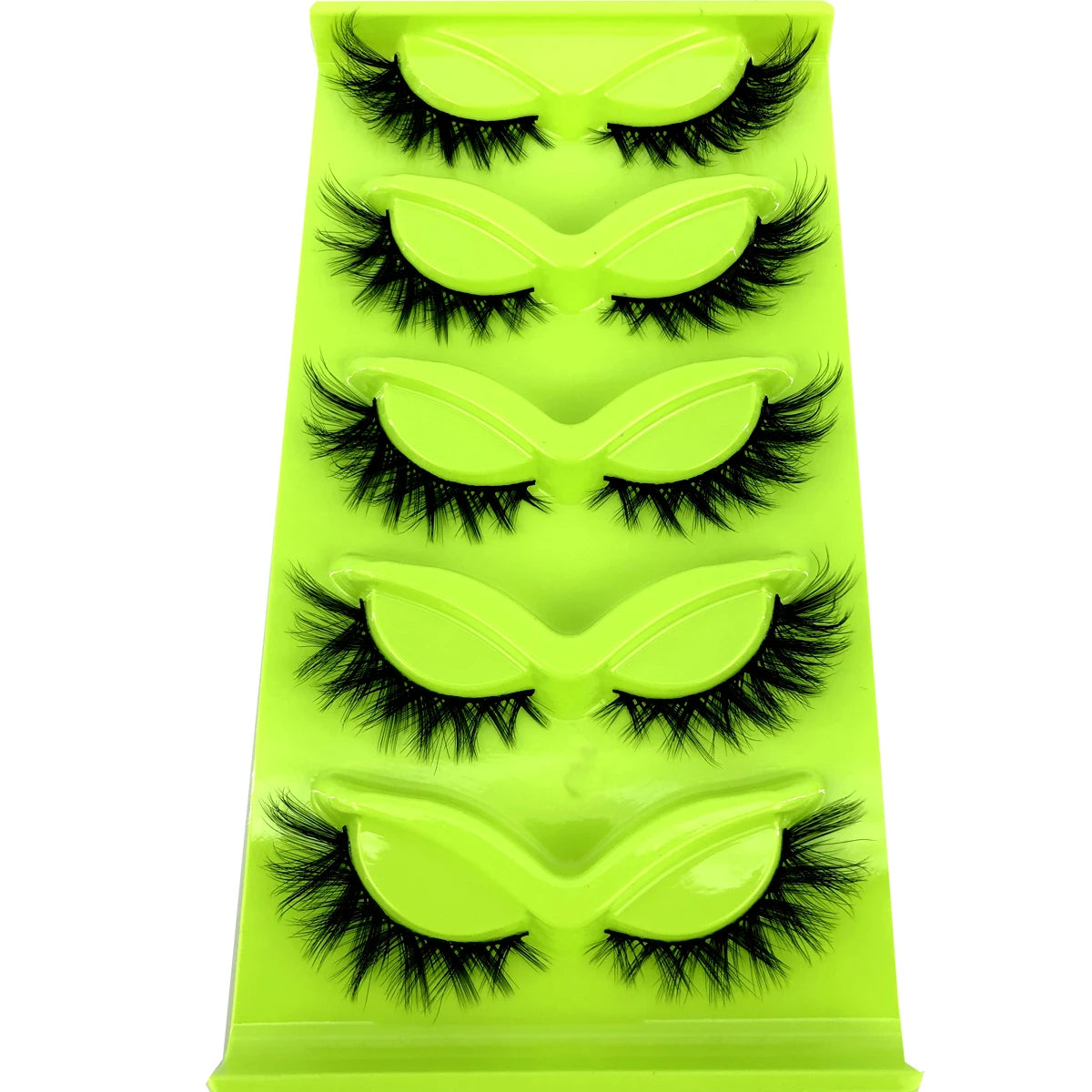 HBZGTLAD Cat eye Eyelashes 3D Natural False Lashes Fluffy Soft Cross 5 pairs Manga Lashes Wispy Natural Eyelash Extension Makeup DailyAlertDeals 5pairs-MF-6