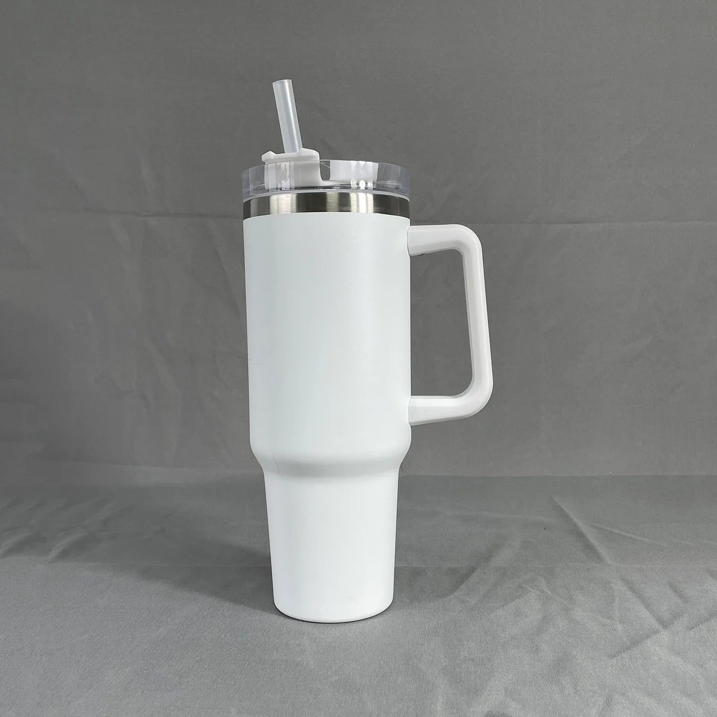 1PC Bingba Cup Car Large Capacity Portable Handle Cup Stainless Steel Insulation Cup Coffee Insulation Cup 40oz DailyAlertDeals 1-1.5L White