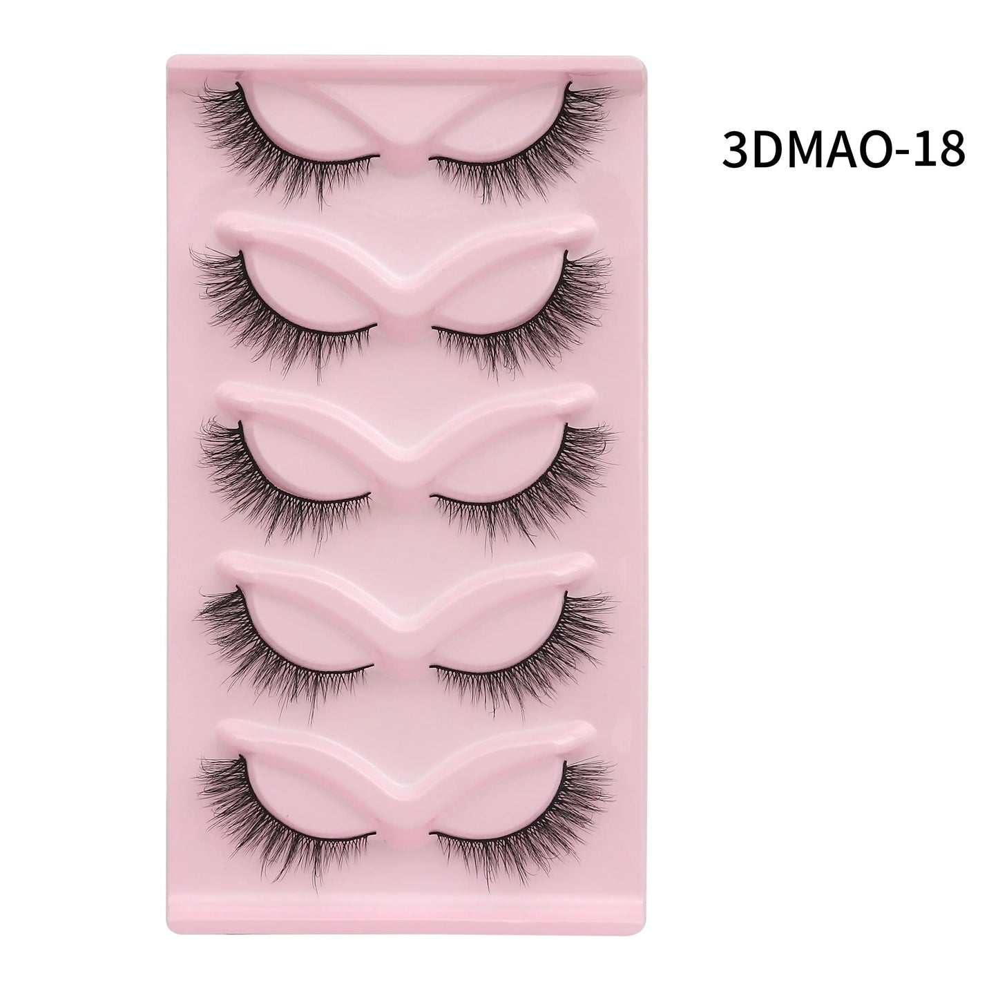 HBZGTLAD Cat eye Eyelashes 3D Natural False Lashes Fluffy Soft Cross 5 pairs Manga Lashes Wispy Natural Eyelash Extension Makeup DailyAlertDeals 5pairs-MA018