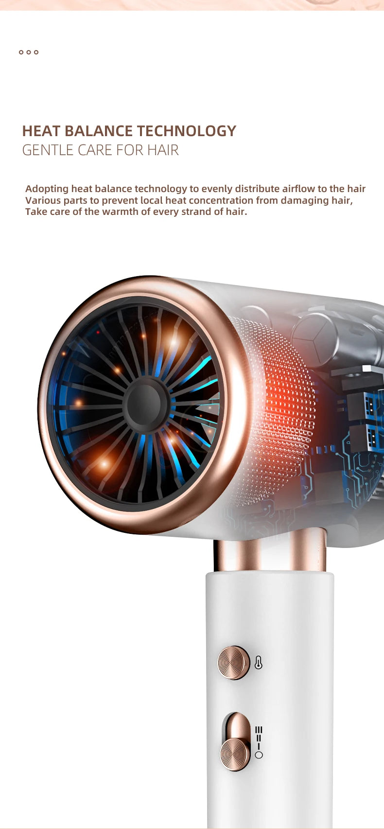 Hair Dryer, High-Speed Electric Turbine Airflow, Low Noise, Constant Temperature And Quick Drying, Suitable For Home Salons. DailyAlertDeals