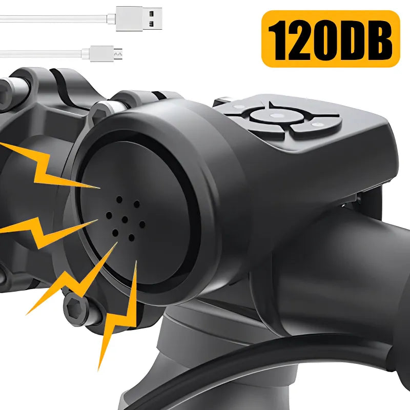 Bicycle Horn Motorcycle Electric Bell Horn 4 Modes USB Rechargeable Mountain Road Cycling Anti-theft Alarm Horn Bike Accessories DailyAlertDeals