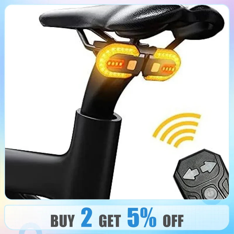 Bike Turn Signal Rear Light LED Bicycle Lamp USB Rechargeable Bike Wireless Lights Back MTB Tail Light Bike Accessories DailyAlertDeals