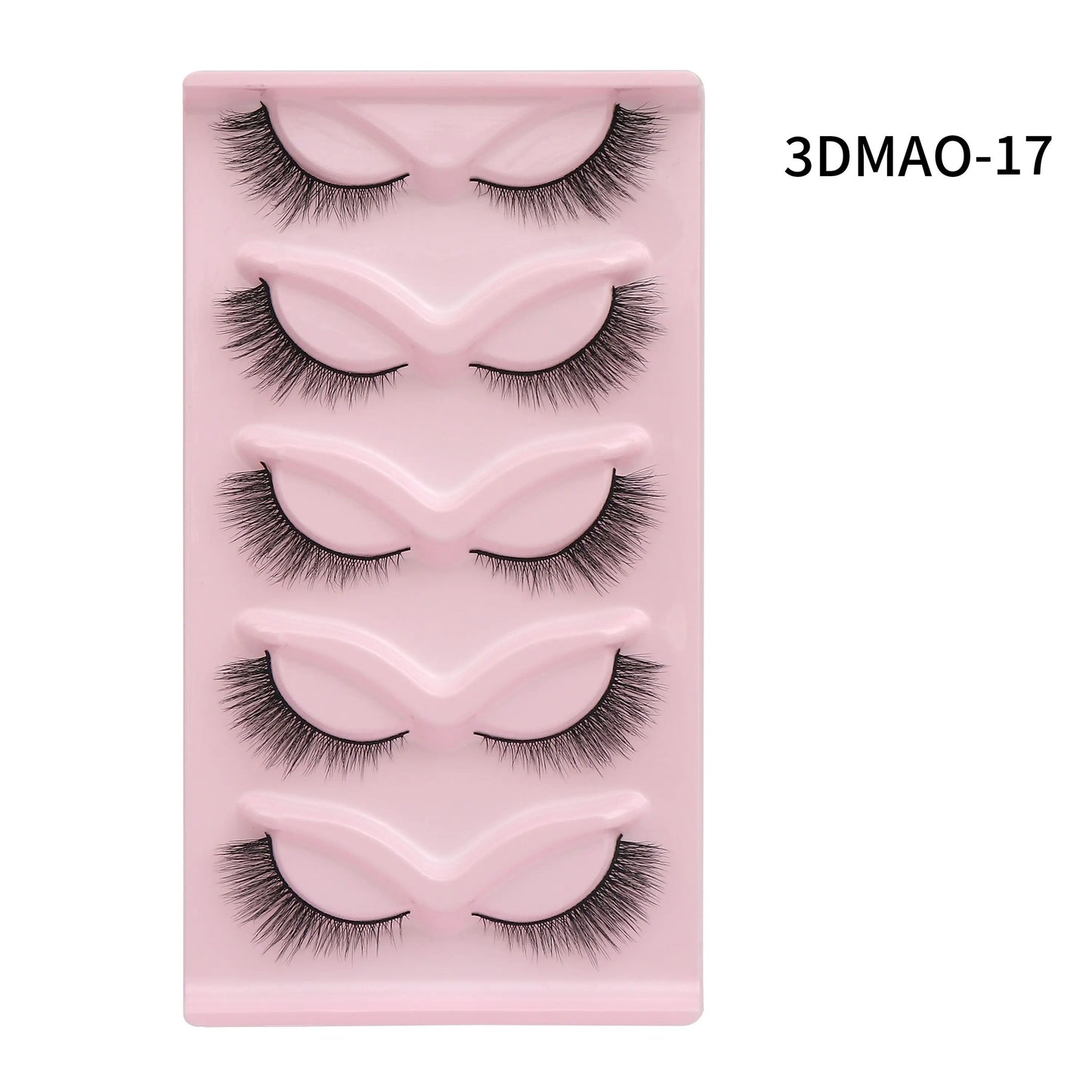 HBZGTLAD Cat eye Eyelashes 3D Natural False Lashes Fluffy Soft Cross 5 pairs Manga Lashes Wispy Natural Eyelash Extension Makeup DailyAlertDeals 5pairs-MA017