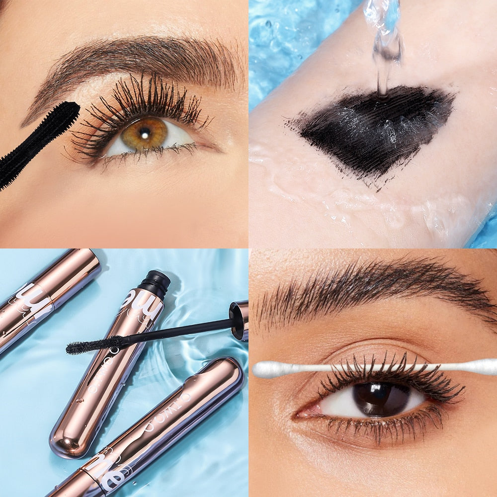 O.TWO.O Mascara 4d Silk Fiber Mascara Waterproof Extra Volume Smudge-proof Curling Lengthening Eyelash Extension Eye Makeup Tool 0 DailyAlertDeals