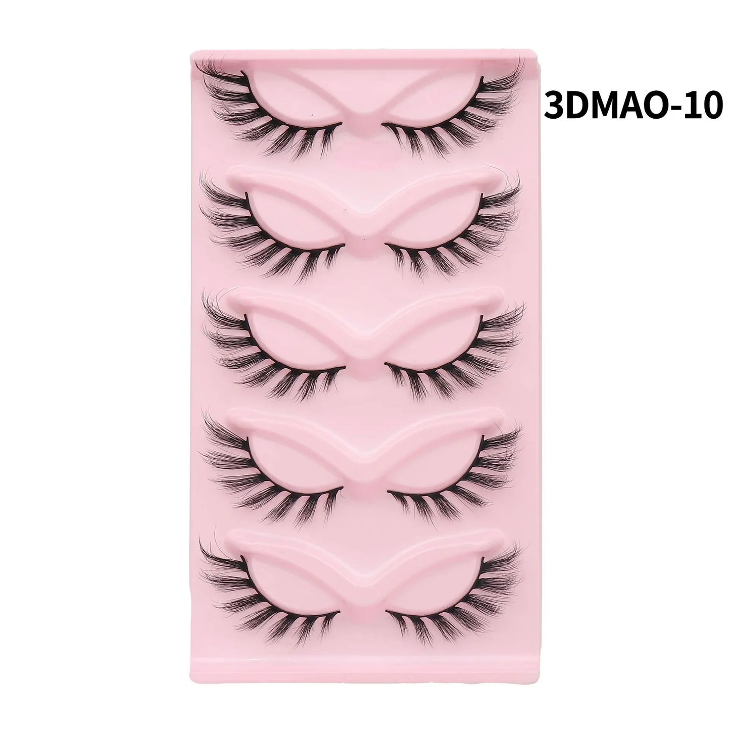HBZGTLAD Cat eye Eyelashes 3D Natural False Lashes Fluffy Soft Cross 5 pairs Manga Lashes Wispy Natural Eyelash Extension Makeup DailyAlertDeals 5pairs-MA10