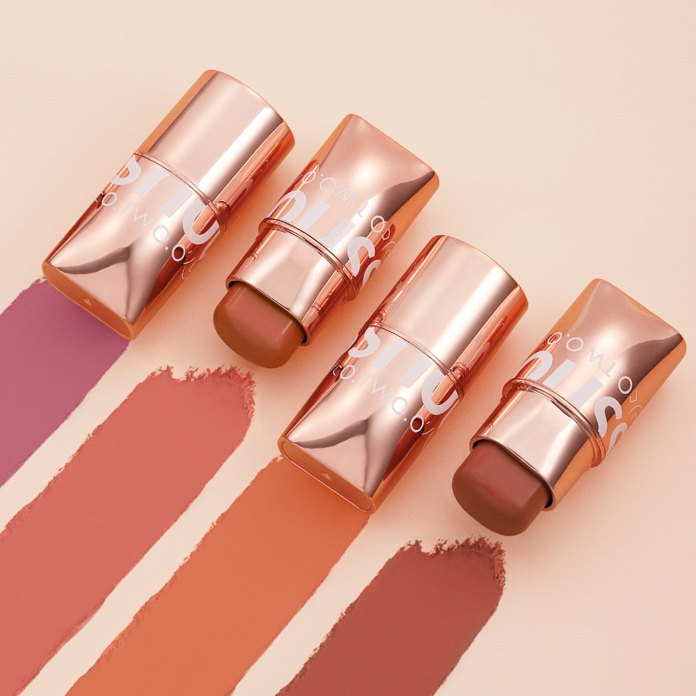 O.TWO.O Lipstick Blush Stick 3-in-1 Eyes Cheek and Lip Tint Buildable Waterproof Lightweight Cream Multi Stick Makeup for Women 0 DailyAlertDeals