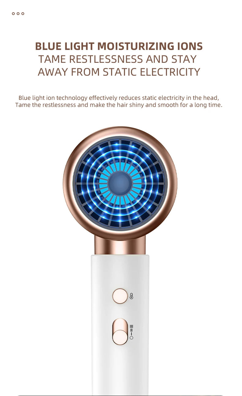 Hair Dryer, High-Speed Electric Turbine Airflow, Low Noise, Constant Temperature And Quick Drying, Suitable For Home Salons. DailyAlertDeals
