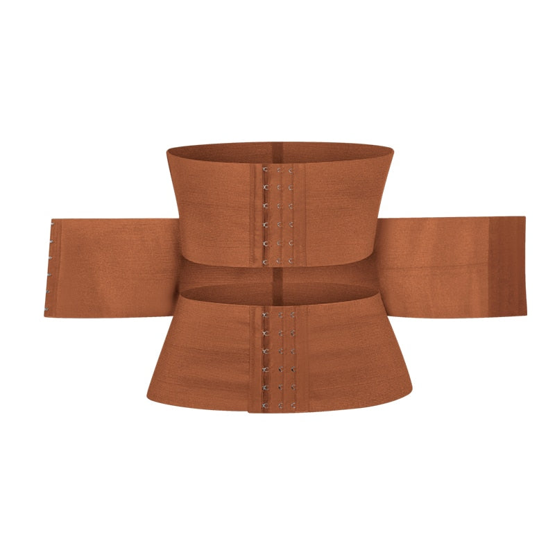 MISTHIN Latex Waist Trainer Double Belt Corset For Women Adjustable Corset Belly Reducing Fajas Girdle Firm Shaper 0 DailyAlertDeals Brown XS China
