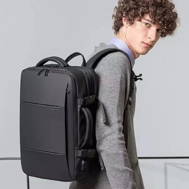 Travel Backpack Men Business Aesthetic Backpack School Expandable USB Bag Large Capacity 17.3 Laptop Waterproof Fashion Backpack DailyAlertDeals