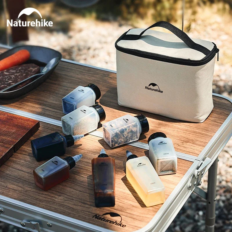Naturehike Camping Kitchen Seasoning Jar Portable Spice Container Cookware Set Supplies Liquid Powder Bbq Picnic Seasoning Can DailyAlertDeals