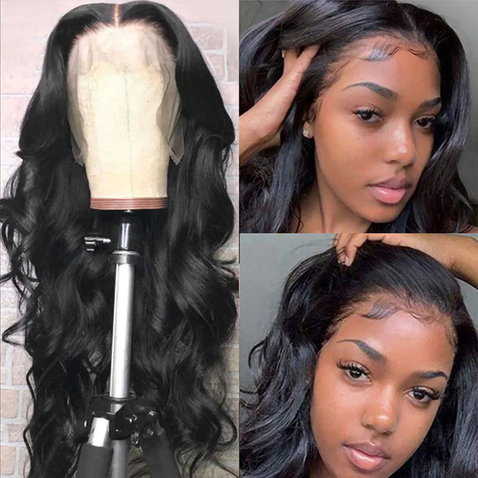 13x4 HD Transparent Lace Front Human Hair Wigs Body Wave Lace Front Wig 13x6 Lace Frontal Wig Brazilian Body Wave Human Hair Wig  DailyAlertDeals