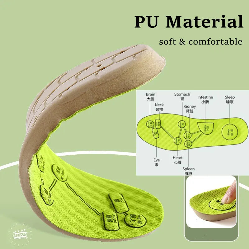 Acupressure on Foot Insoles For Shoes Breathable Deodorant Sport Insoles for Medical Man Women Comfortable Running Shoe Sole  DailyAlertDeals