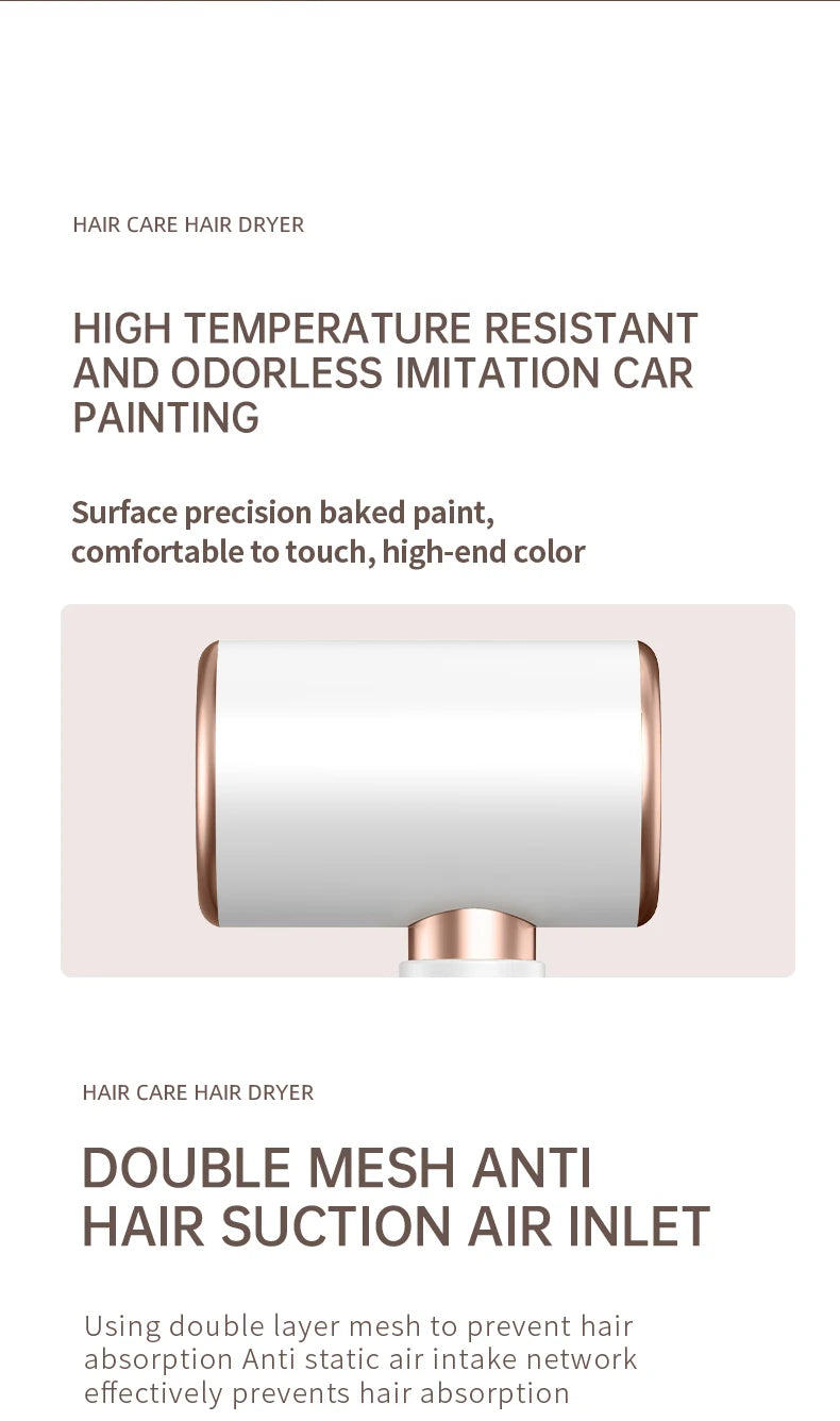 Hair Dryer, High-Speed Electric Turbine Airflow, Low Noise, Constant Temperature And Quick Drying, Suitable For Home Salons. DailyAlertDeals