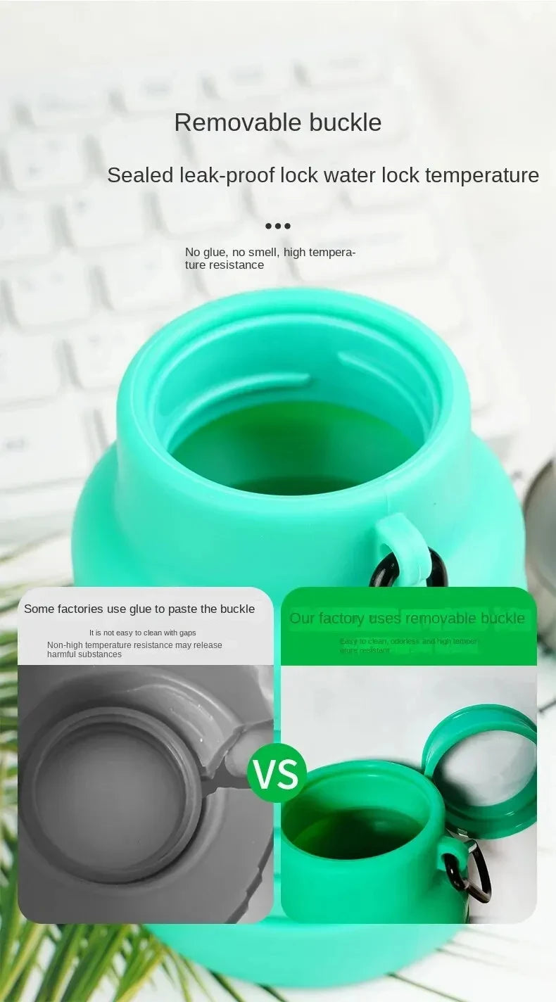 1pc Collapsible Water Bottle, Reuseable BPA Free Silicone Foldable Bottles Portable Hiking Cup For Outdoor Mountaineering Tours DailyAlertDeals
