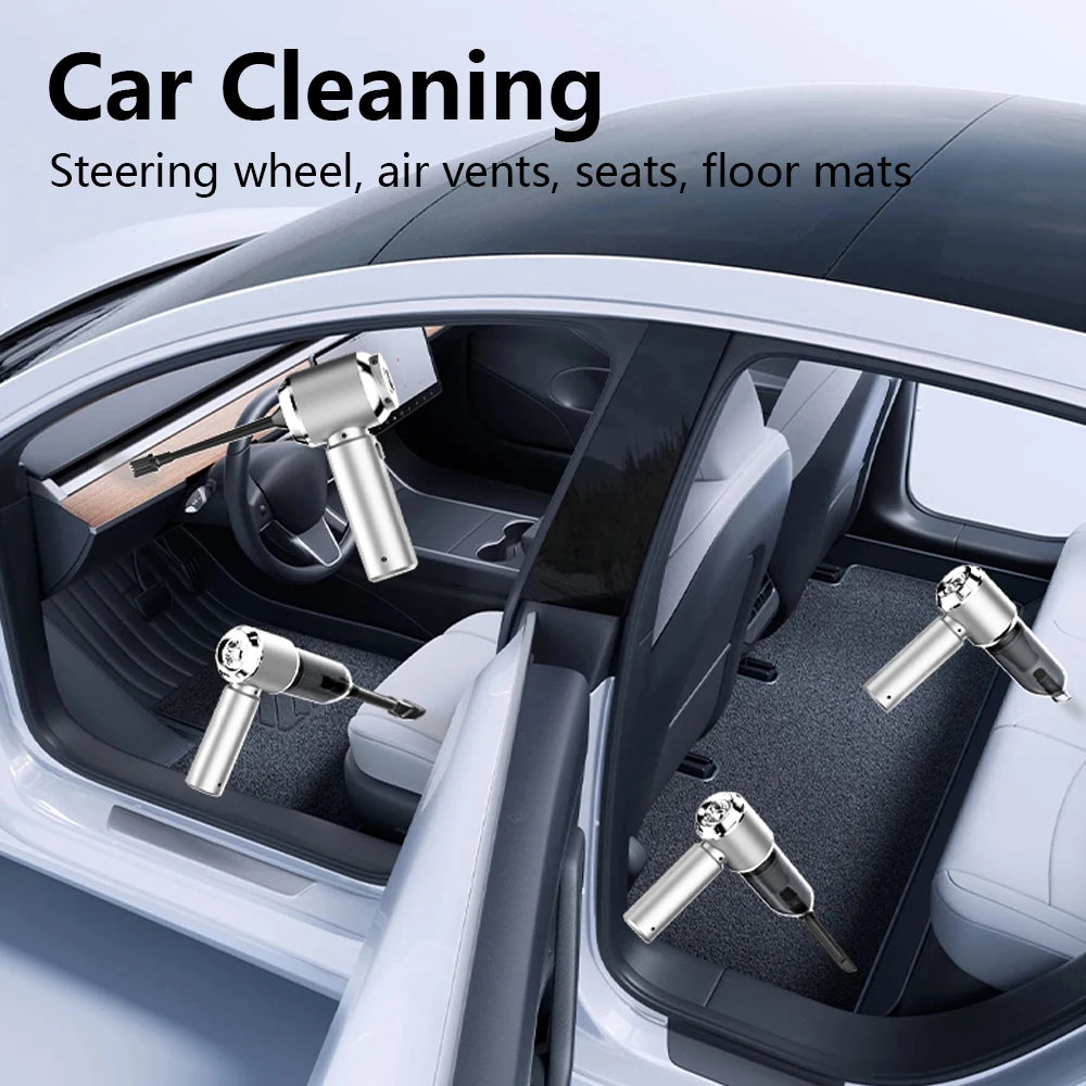 SZUK 180000PA Car Vacuum Cleaner Wireless Mini Handheld Strong Suction Cleaning Machine Portable Vacuum Cleaner for Car Home DailyAlertDeals