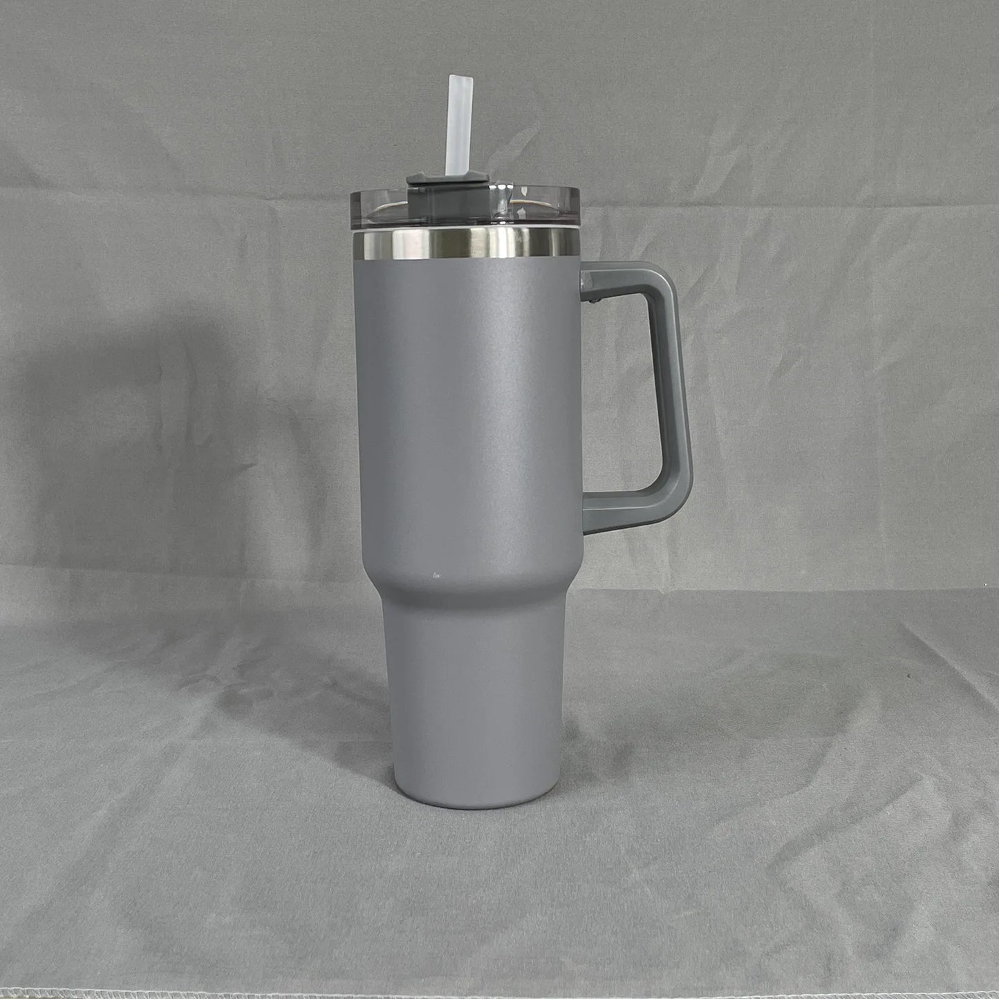 1PC Bingba Cup Car Large Capacity Portable Handle Cup Stainless Steel Insulation Cup Coffee Insulation Cup 40oz DailyAlertDeals 1-1.5L Gray