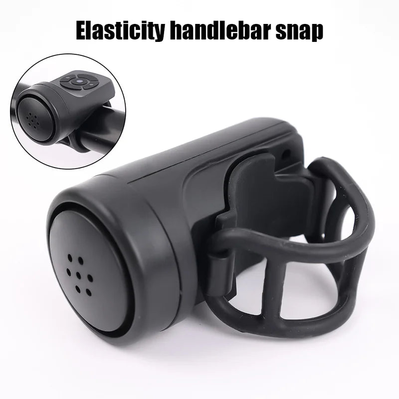 Bicycle Horn Motorcycle Electric Bell Horn 4 Modes USB Rechargeable Mountain Road Cycling Anti-theft Alarm Horn Bike Accessories DailyAlertDeals