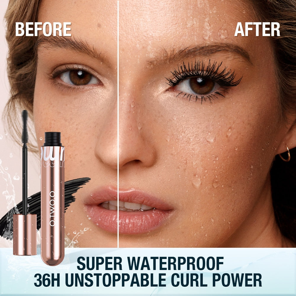 O.TWO.O Mascara 4d Silk Fiber Mascara Waterproof Extra Volume Smudge-proof Curling Lengthening Eyelash Extension Eye Makeup Tool 0 DailyAlertDeals