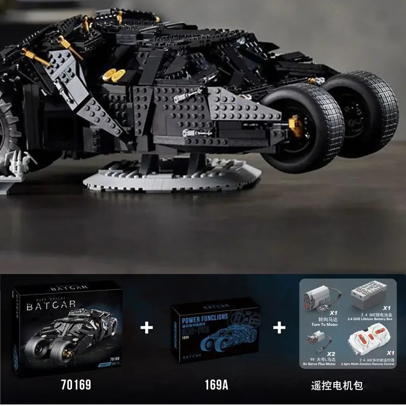 MINISO Disney 2049PCS Pellets Bricks The Batmobile Tumbler BatPod Motorcycle Set Model Building Blocks Boys 76240 Gifts Kids Toy DailyAlertDeals