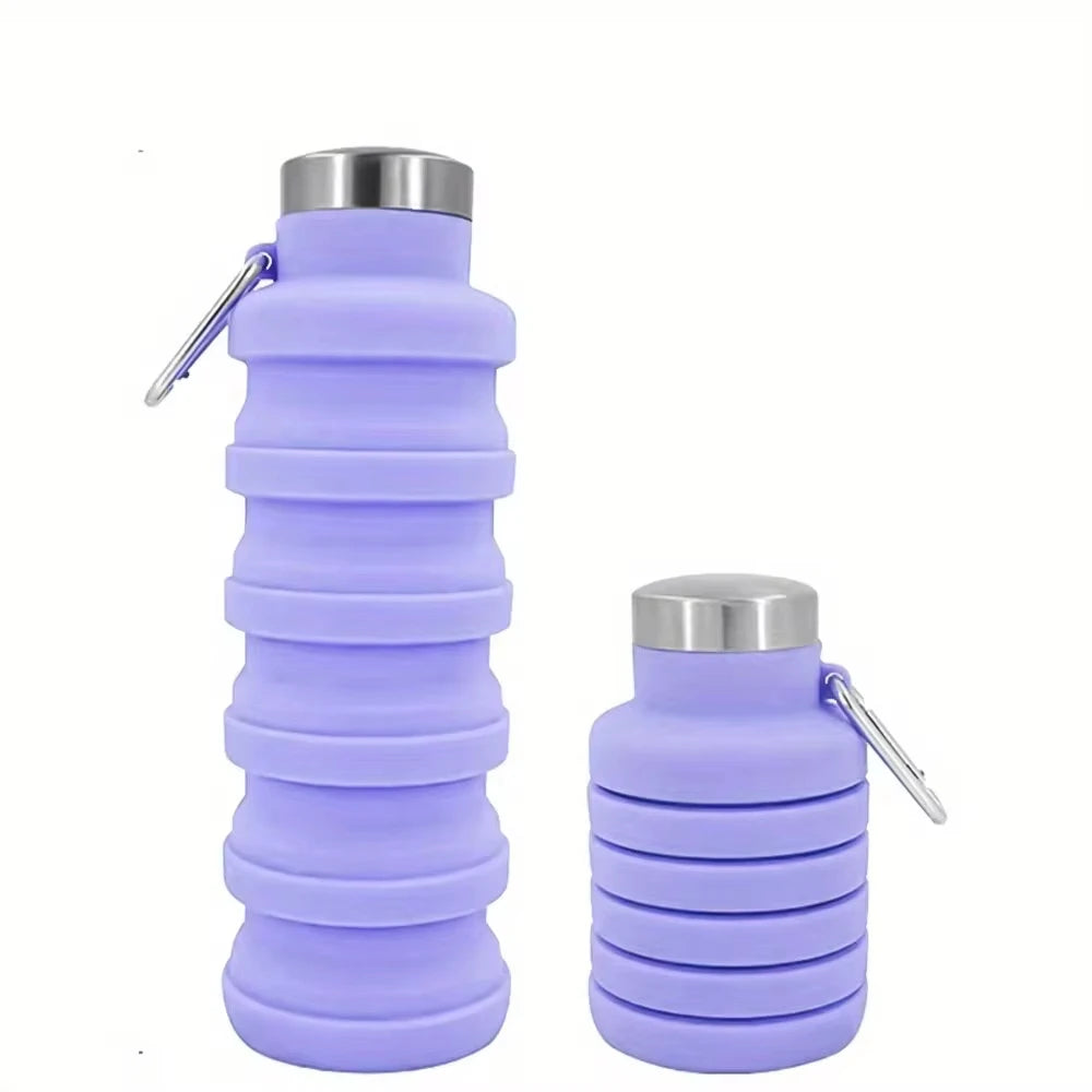 1pc Collapsible Water Bottle, Reuseable BPA Free Silicone Foldable Bottles Portable Hiking Cup For Outdoor Mountaineering Tours DailyAlertDeals