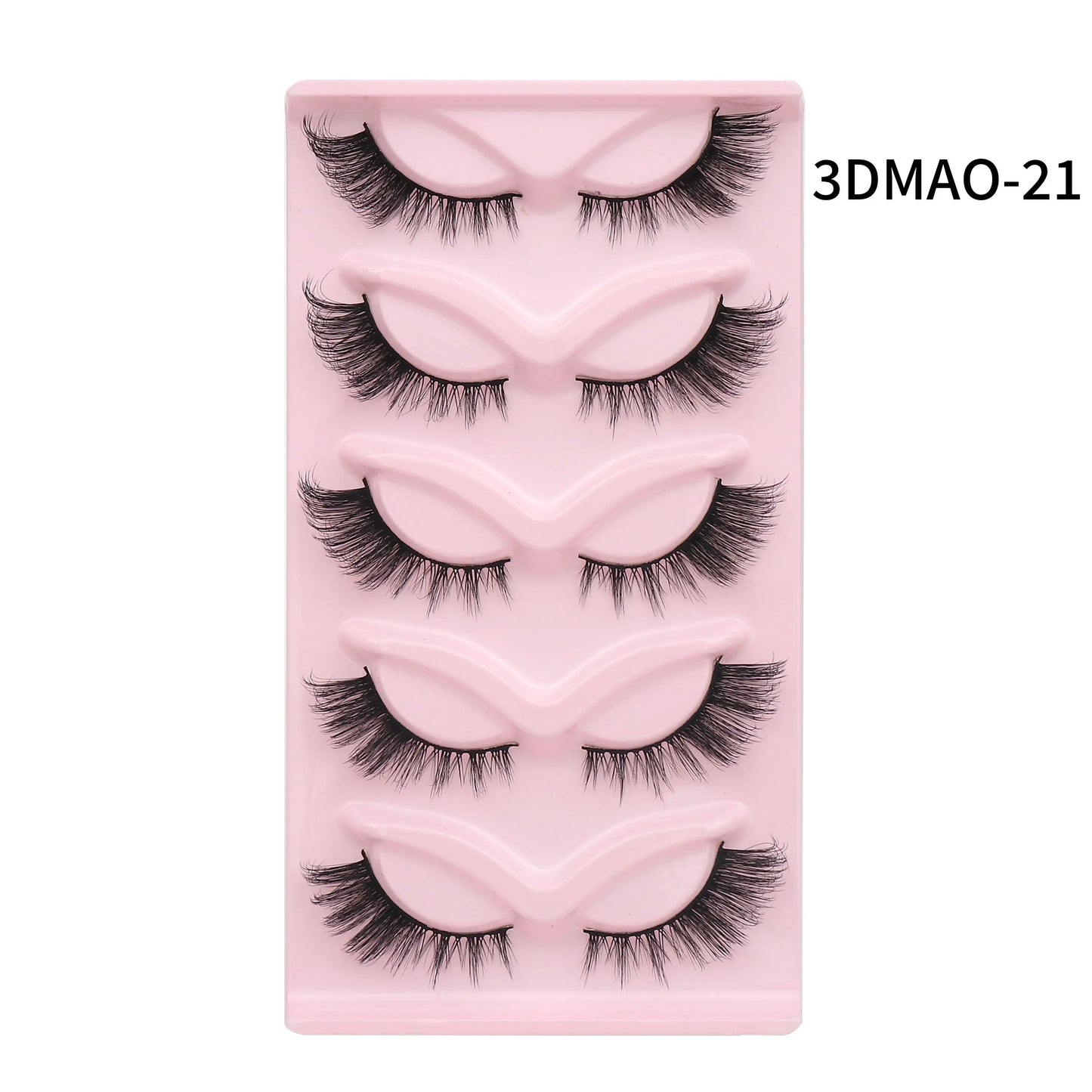 HBZGTLAD Cat eye Eyelashes 3D Natural False Lashes Fluffy Soft Cross 5 pairs Manga Lashes Wispy Natural Eyelash Extension Makeup DailyAlertDeals 5pairs-MA021
