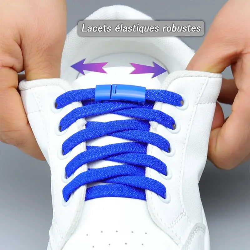 Colorful Magnetic Lock Shoelaces without ties Elastic Laces Sneakers No Tie Shoe laces Kids Adult Flat Shoelace Rubber Bands DailyAlertDeals